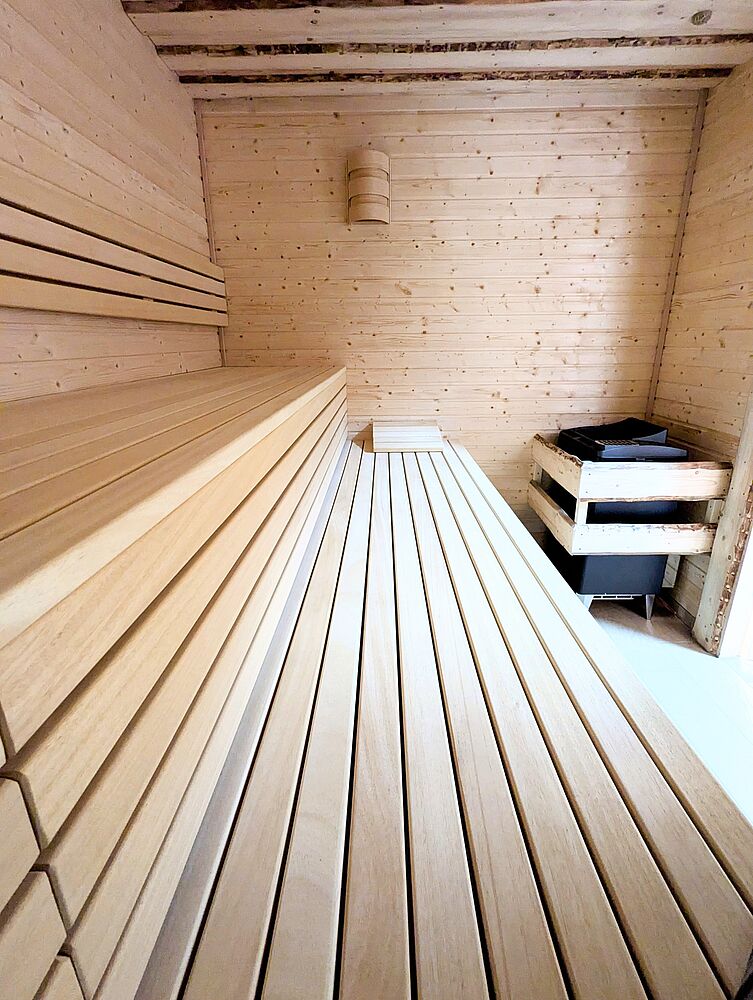 Sauna mit Heizofen