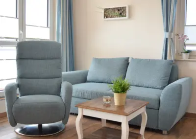 Wohnzimmer einer Ferienwohnung
