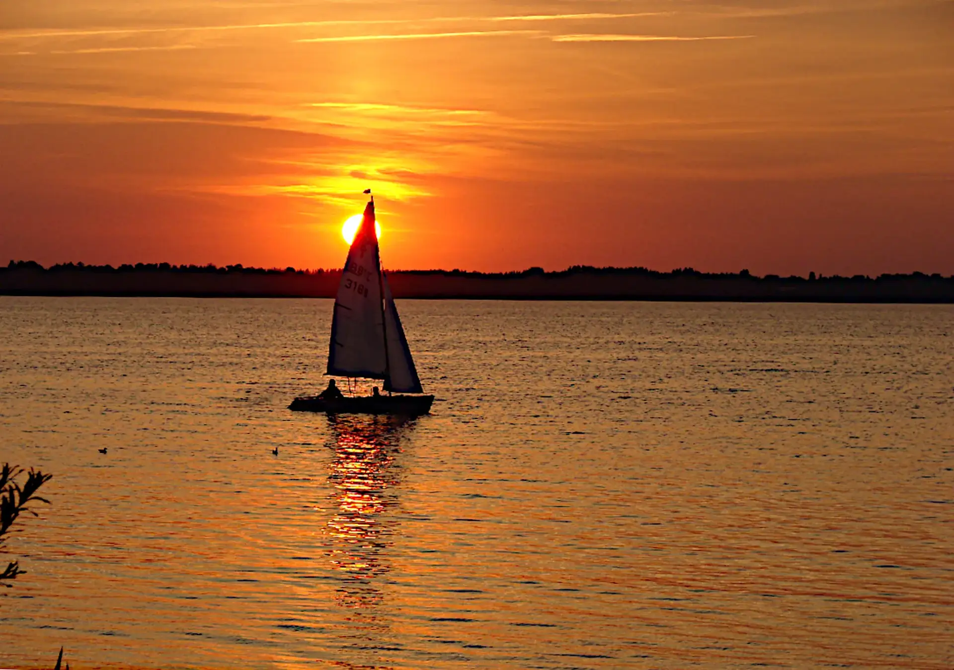 Sonnenuntergang über der Ostsee am Campingplatz