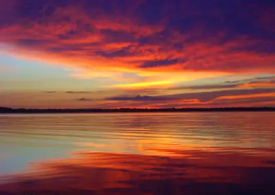 Sonnenuntergang am Ostseestrand der Liebeslaube