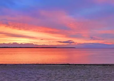 Abendstimmung am Strand des Campingplatzes
