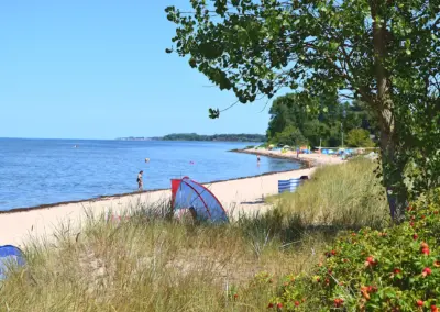 Ostseestrand vor dem Campingplatz